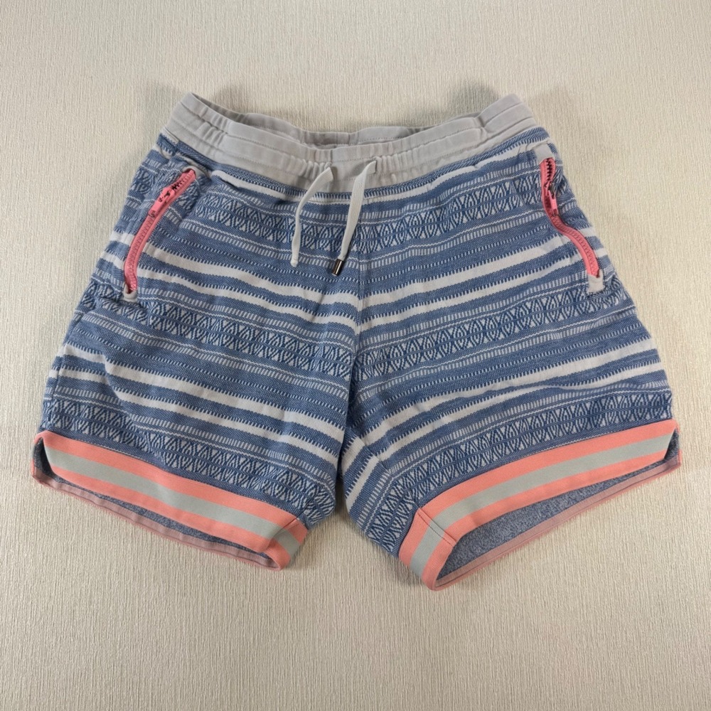 Chubbies Mens Lounge Shorts Medium Blue White Striped Geometric 7" Rare